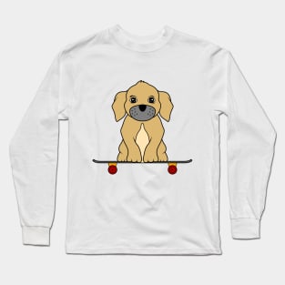 Dog as Skateboarder with Skateboard Long Sleeve T-Shirt